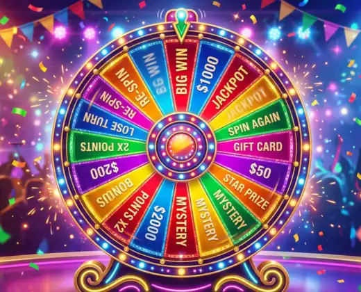 Free giveaway and prize wheel spinner